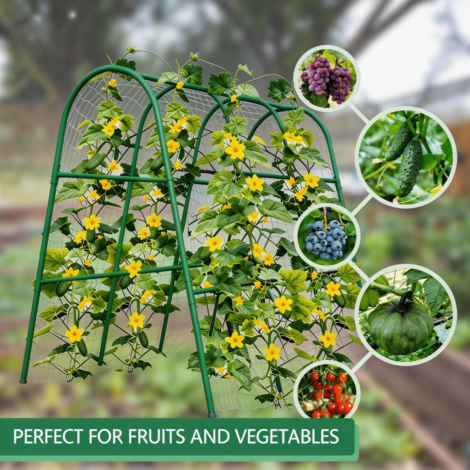 Arco de Jardim 4x5.3FT para Ca - Raised Garden Bed avaliação e preço