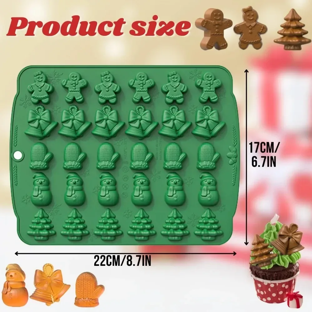 Natal silicone molde de chocol - Garden Gloves avaliação e preço