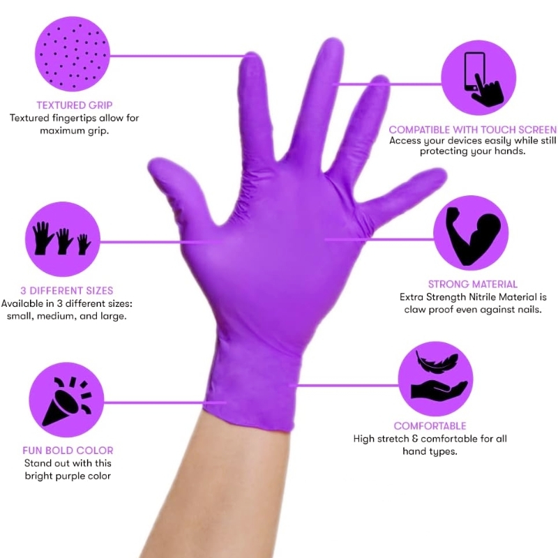 50/100 pçs luvas de nitrilo vi - Garden Gloves avaliação e preço